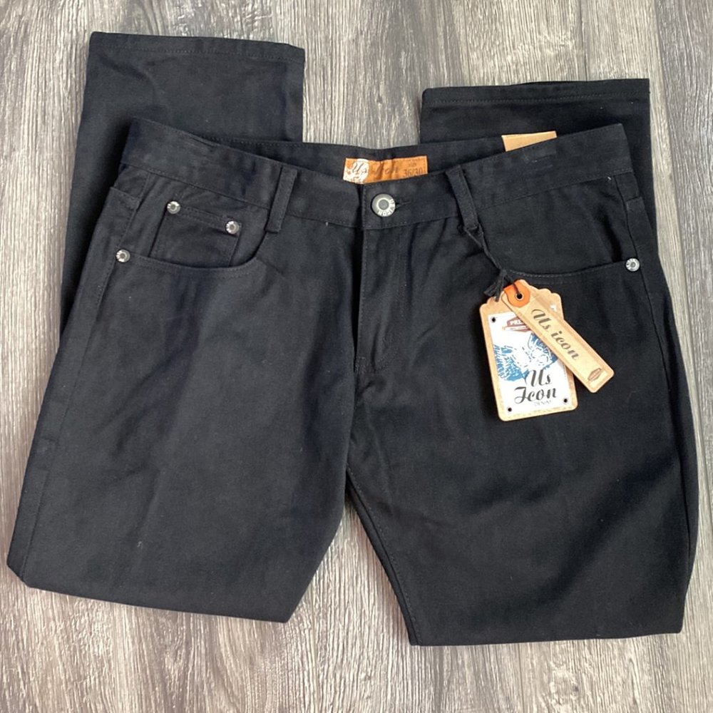 Us Icon Denim Black Pants 36X30
